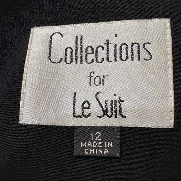 Collections Le Suit Elegant Black Women's Skirt and Jacket Size 12 - Picture 9 of 10